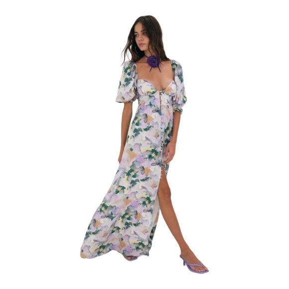 For Love and Lemons Megan Maxi Dress - Purple NWT - Picture 1 of 6